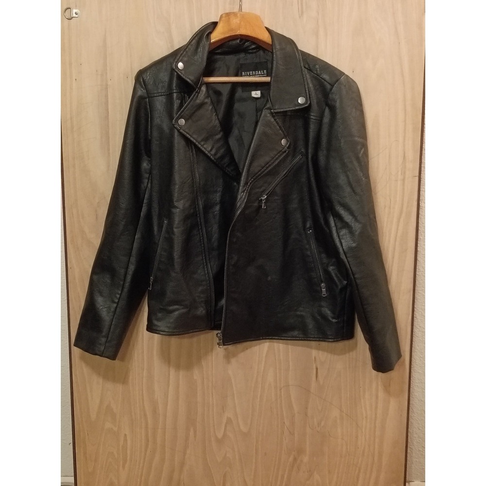 Riverdale South Side Serpents Faux Leather Moto Jacket Black Large RN115665